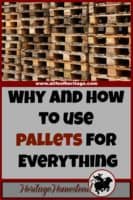 Pallets | How to use pallets | Building with Pallets | Two reasons why pallets are awesome. And how to use pallets in your home and on your homestead right away. Great ideas to keep you going!