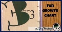 Growth Chart | DIY Growth Chart | Measure a child's growth | This growth chart is a fun and easy project that will capture the growth of your children who are growing so fast! Add it to a door, wall, or board!