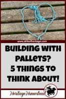 Pallets | Building with Pallets | DIY Pallet Projects | Old Wood | There are at least 5 things you need to think about when you are working with pallets. They are a great tool: when used properly they're even more brilliant!