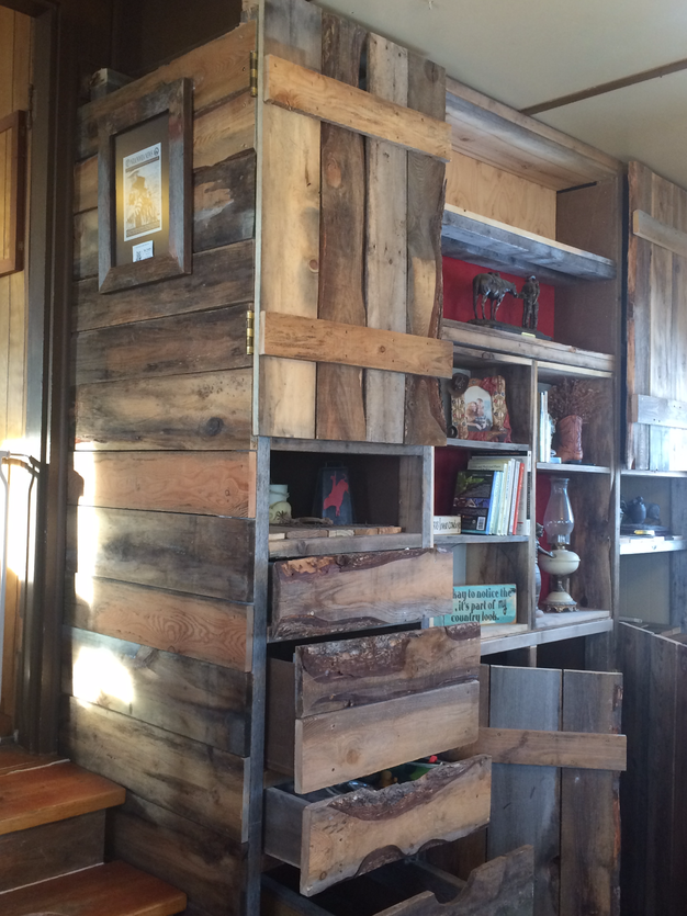 Barn wood cabinets
