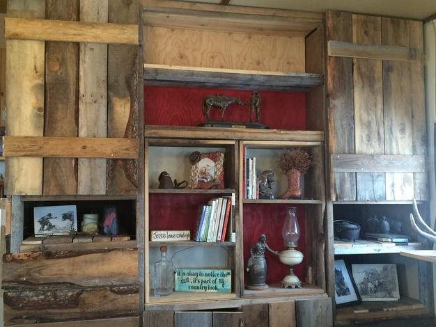 barn wood cabinet